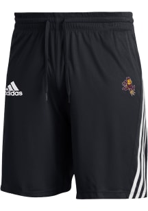 Adidas Arizona State Sun Devils Mens Black 3 Stripe Knit Sparky Shorts