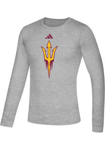 Adidas Arizona State Sun Devils Grey Team Logo Creator Long Sleeve T-Shirt