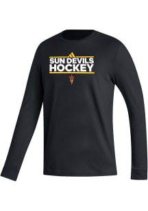 Adidas Arizona State Sun Devils Black Hockey Dassler Fresh Long Sleeve T Shirt