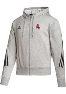 Adidas Arizona State Sun Devils Mens Grey Fashion Sparky Long Sleeve Full Zip Jacket