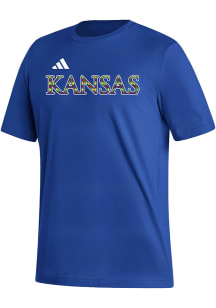 Adidas Kansas Jayhawks Blue Autism Awareness Fresh Short Sleeve T Shirt
