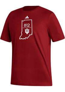 Adidas Indiana Hoosiers Cardinal Area Code Fresh Short Sleeve T Shirt