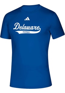 Adidas Delaware Fightin' Blue Hens Blue Football Wordmark Creator Short Sleeve T Shirt