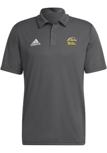 Mens Western Michigan Broncos Grey Adidas Entrada22 Short Sleeve Polo Shirt