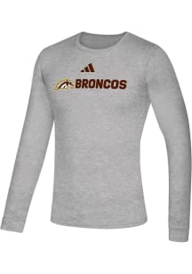 Mens Western Michigan Broncos Grey Adidas Creator Long Sleeve T-Shirt