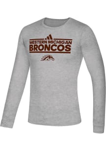 Mens Western Michigan Broncos Grey Adidas Creator Dassler Long Sleeve T-Shirt