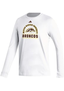 Mens Western Michigan Broncos White Adidas Fresh Tee