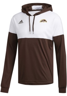 Mens Western Michigan Broncos Brown Adidas Legend Shooter Long Sleeve Hoodie