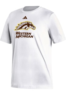 Western Michigan Broncos White Adidas Fresh Design Short Sleeve T Shirt