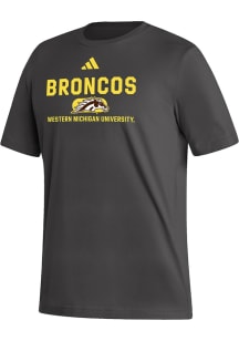 Western Michigan Broncos Charcoal Adidas Fresh Short Sleeve T Shirt