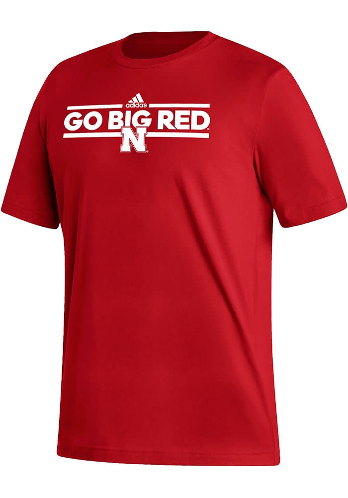 Adidas Nebraska Cornhuskers Red Fresh Short Sleeve T Shirt