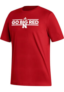 Nebraska Cornhuskers Red Adidas Fresh Short Sleeve T Shirt