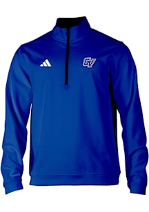 Adidas Grand Valley State Lakers Mens Blue 0 Elevated Long Sleeve Qtr Zip Pullover