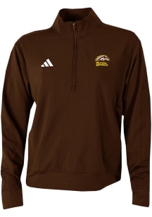 Womens Western Michigan Broncos Brown Adidas Ultimate365 Qtr Zip Pullover