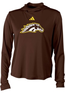 Womens Western Michigan Broncos Brown Adidas Sideline Hooded Sweatshirt