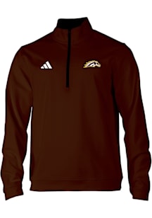 Mens Western Michigan Broncos Brown Adidas 0 Elevated Qtr Zip Pullover