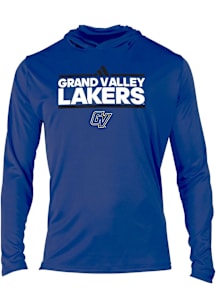 Adidas Grand Valley State Lakers Mens Blue 0 Primary Logo Hood