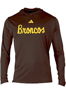 Mens Western Michigan Broncos Brown Adidas Broncos Script Long Sleeve Hoodie