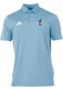 Adidas Kansas Jayhawks Mens Light Blue 0 Ultimate 365 Short Sleeve Polo