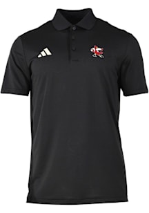 Adidas Louisville Cardinals Mens Black 0 Ottoman Short Sleeve Polo