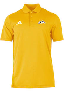 Adidas Western Michigan Broncos Mens Gold 0 Ottoman Short Sleeve Polo