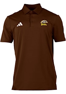 Mens Western Michigan Broncos Brown Adidas 0 Ultimate 365 Short Sleeve Polo Shirt