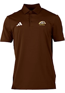 Mens Western Michigan Broncos Brown Adidas 0 Ultimate 365 Short Sleeve Polo Shirt