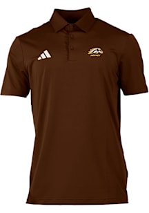 Mens Western Michigan Broncos Brown Adidas 0 Ultimate 365 Short Sleeve Polo Shirt