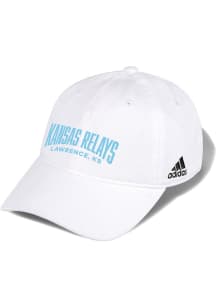Adidas Kansas Jayhawks 2025 Kansas Relays Slouch Adjustable Adjustable Hat - White