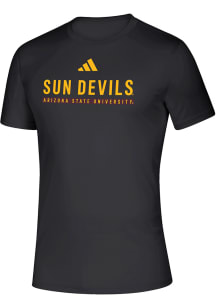 Adidas Arizona State Sun Devils Black Creator Flat Name Short Sleeve T Shirt