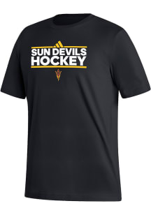 Adidas Arizona State Sun Devils Black Hockey Dassler Fresh Short Sleeve T Shirt
