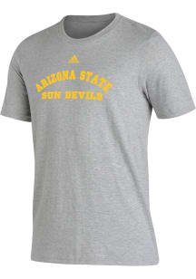 Adidas Arizona State Sun Devils Grey Fresh Arch Name Short Sleeve T Shirt