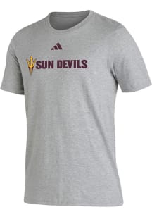 Adidas Arizona State Sun Devils Grey Fresh Dassler Short Sleeve T Shirt