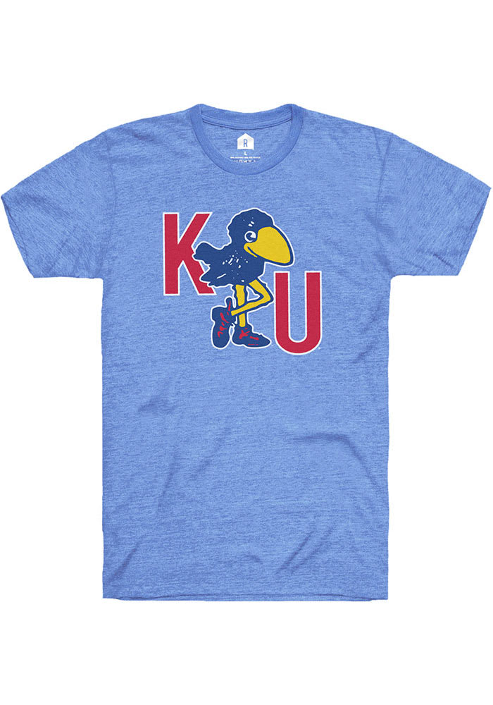 Rally Kansas Jayhawks HEATHERROYAL 1912 Initial Short Sleeve Fashion T ...