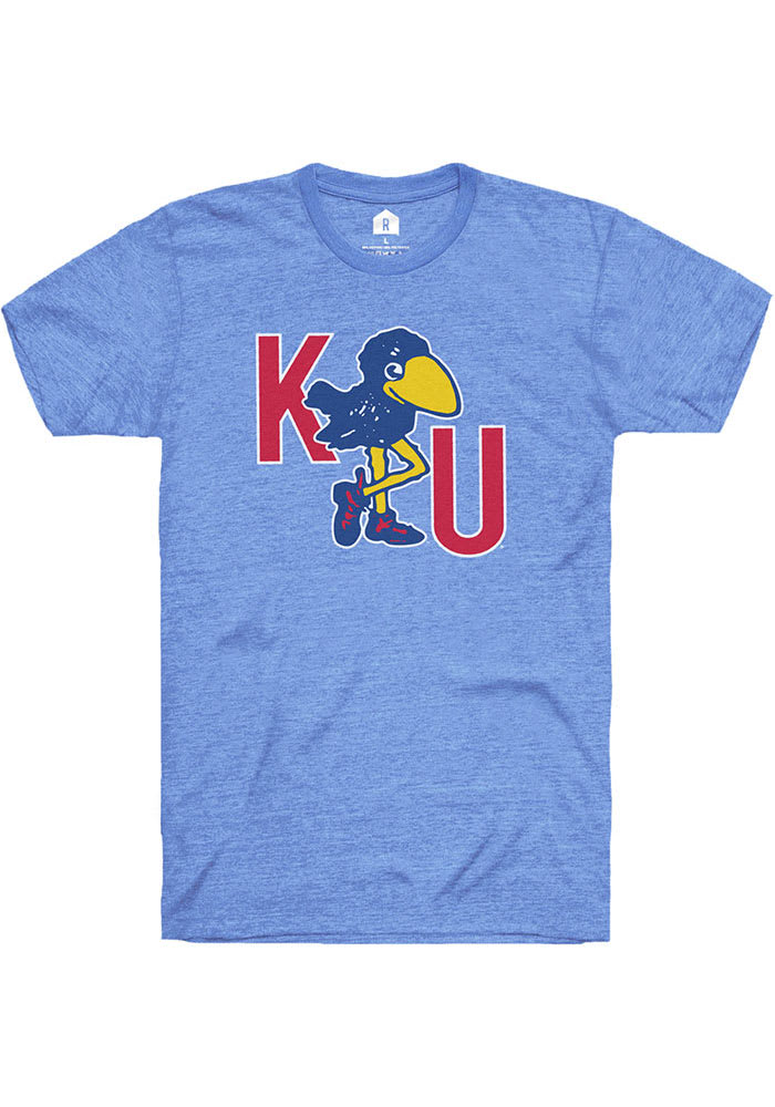 Rally Kansas Jayhawks Blue 1912 Initial Short Sleeve Fashion T Shirt
