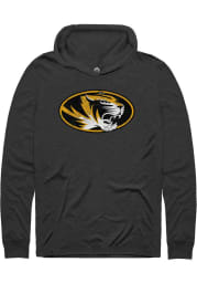 Rally Missouri Tigers Mens Charcoal Primary Logo Distressed Long Sleeve Hoodie