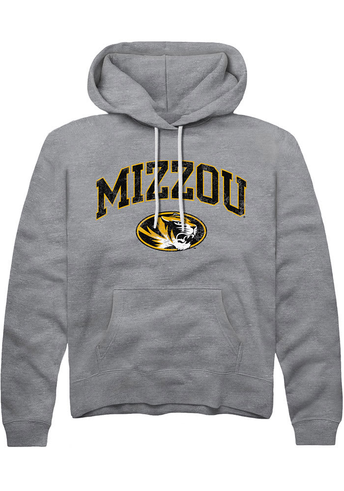 Nike Missouri Tigers Mens Grey Club Fleece Arch Mascot Long Sleeve