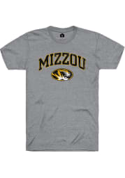 Rally Missouri Tigers Grey Arch Mascot Distressed Short Sleeve Fashion T Shirt