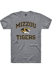 Rally Missouri Tigers Grey Number One Distressed Short Sleeve Fashion T Shirt