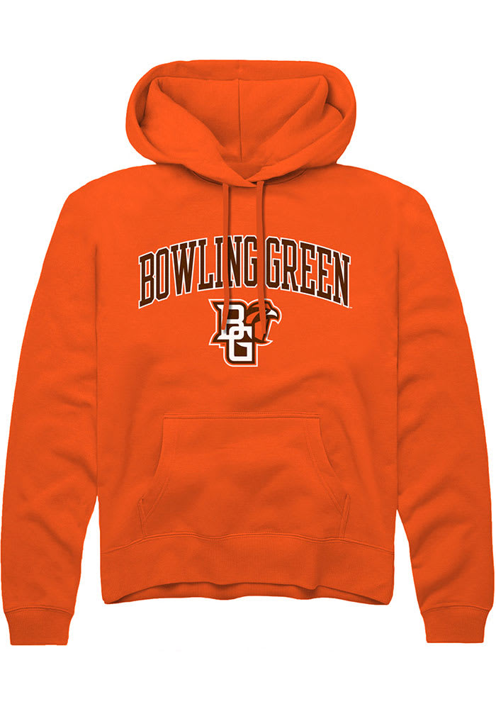 Rally Bowling Green Falcons Mens Orange Arch Long Sleeve Hoodie