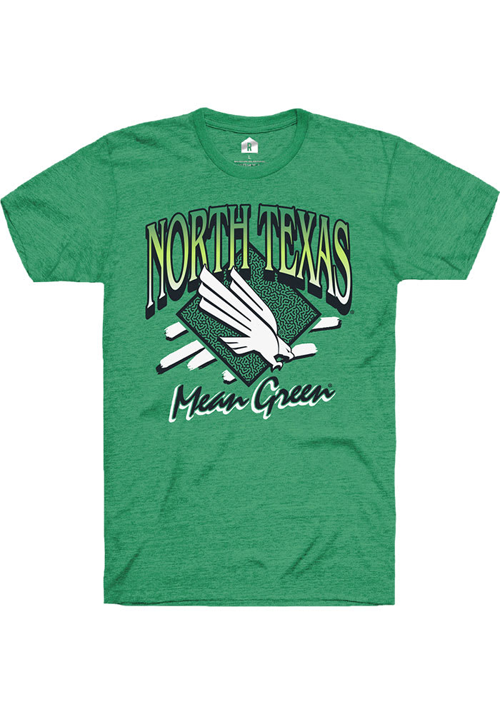 Rally North Texas Mean Green Green Throwback Short Sleeve Fashion T Shirt