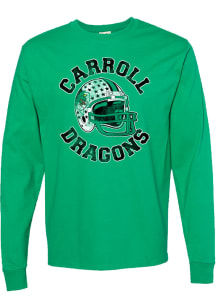 Rally Carroll High School Dragons Green Football Long Sleeve T Shirt