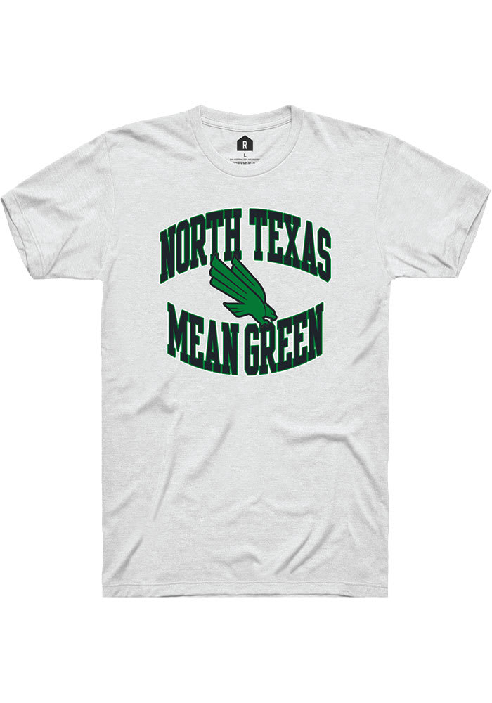 Rally North Texas Mean Green White Number One Short Sleeve T Shirt