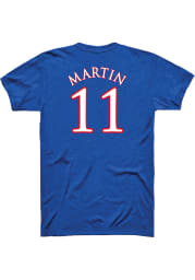Remy Martin Kansas Jayhawks Blue Player Name and Number Short Sleeve Player T Shirt