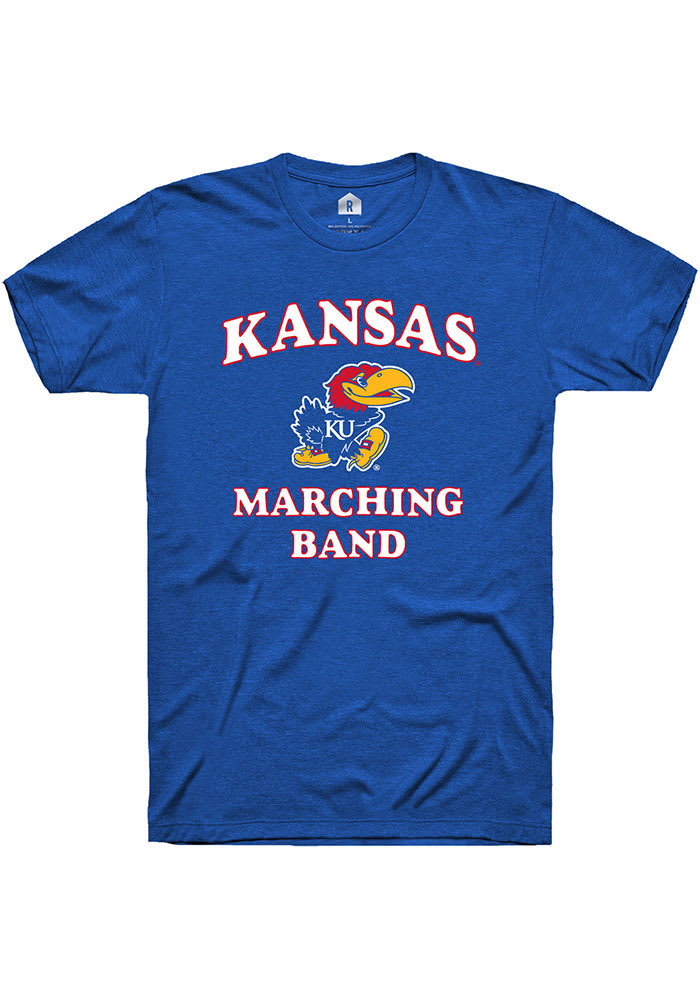 Rally Kansas Jayhawks Blue Marching Jayhawks Band Short Sleeve T Shirt