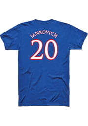 Michael Jankovich Kansas Jayhawks Blue Player Name and Number Short Sleeve Player T Shirt