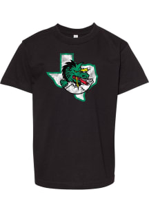 Rally Carroll High School Dragons Youth Black Primary Logo Distressed Short Sleeve T-Shirt