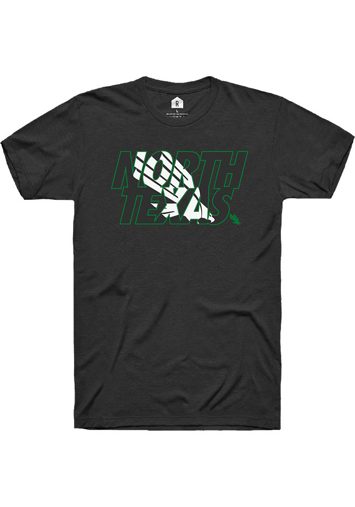 Rally North Texas Mean Green Black Showthrough Logo Short Sleeve T Shirt