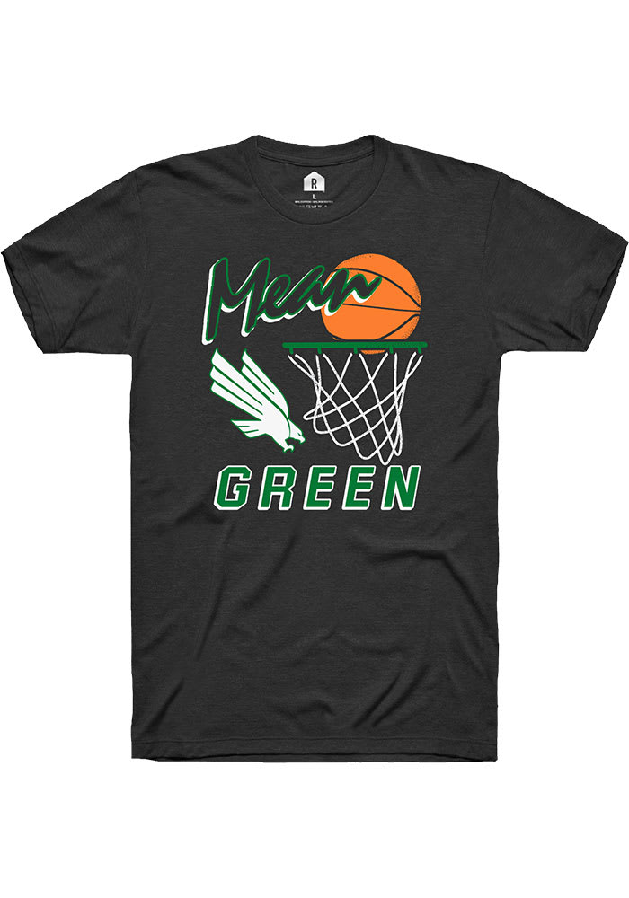 Rally North Texas Mean Green Black Mean Green Basketball Short Sleeve T Shirt