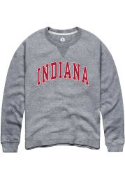 Rally Indiana Hoosiers Mens Charcoal Script Long Sleeve Fashion Sweatshirt